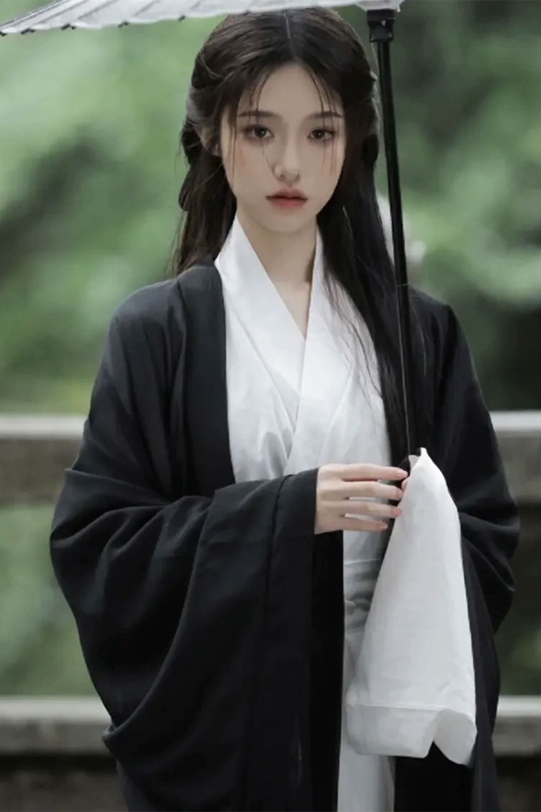 Wei Jin dynasty hanfu black hanfu dress autumn - zhiyan 栀言 Stupa Stones