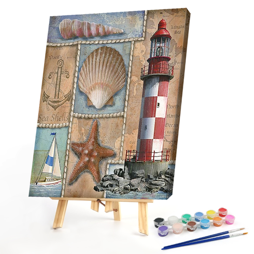 

40*50CM - Paint By Numbers - Lighthouse, 501 Original