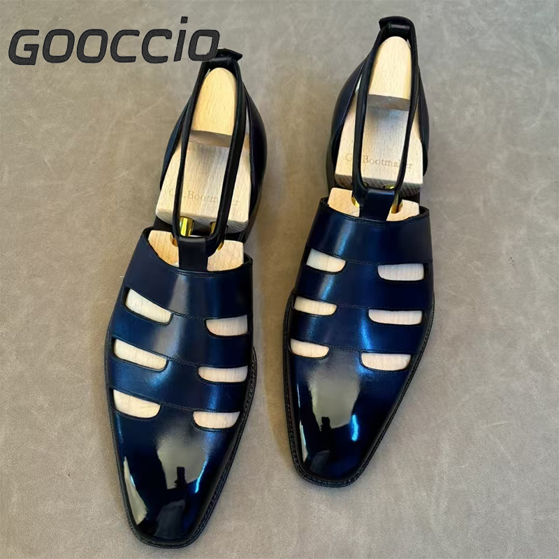 GS180 Prenium Calf Skin Dress Sandals For Men GOOCCIO   