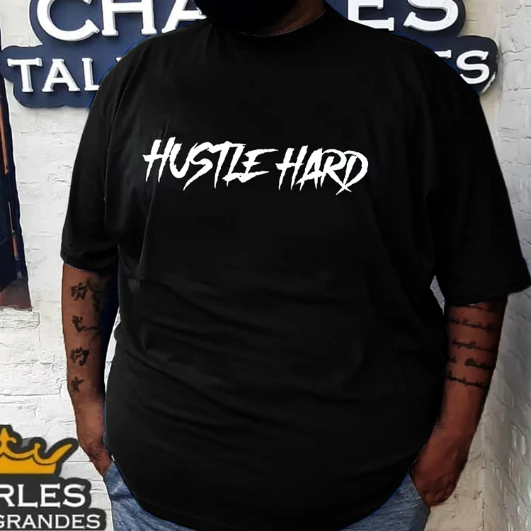 Men‘s Hustle Hard Printed T-shirt