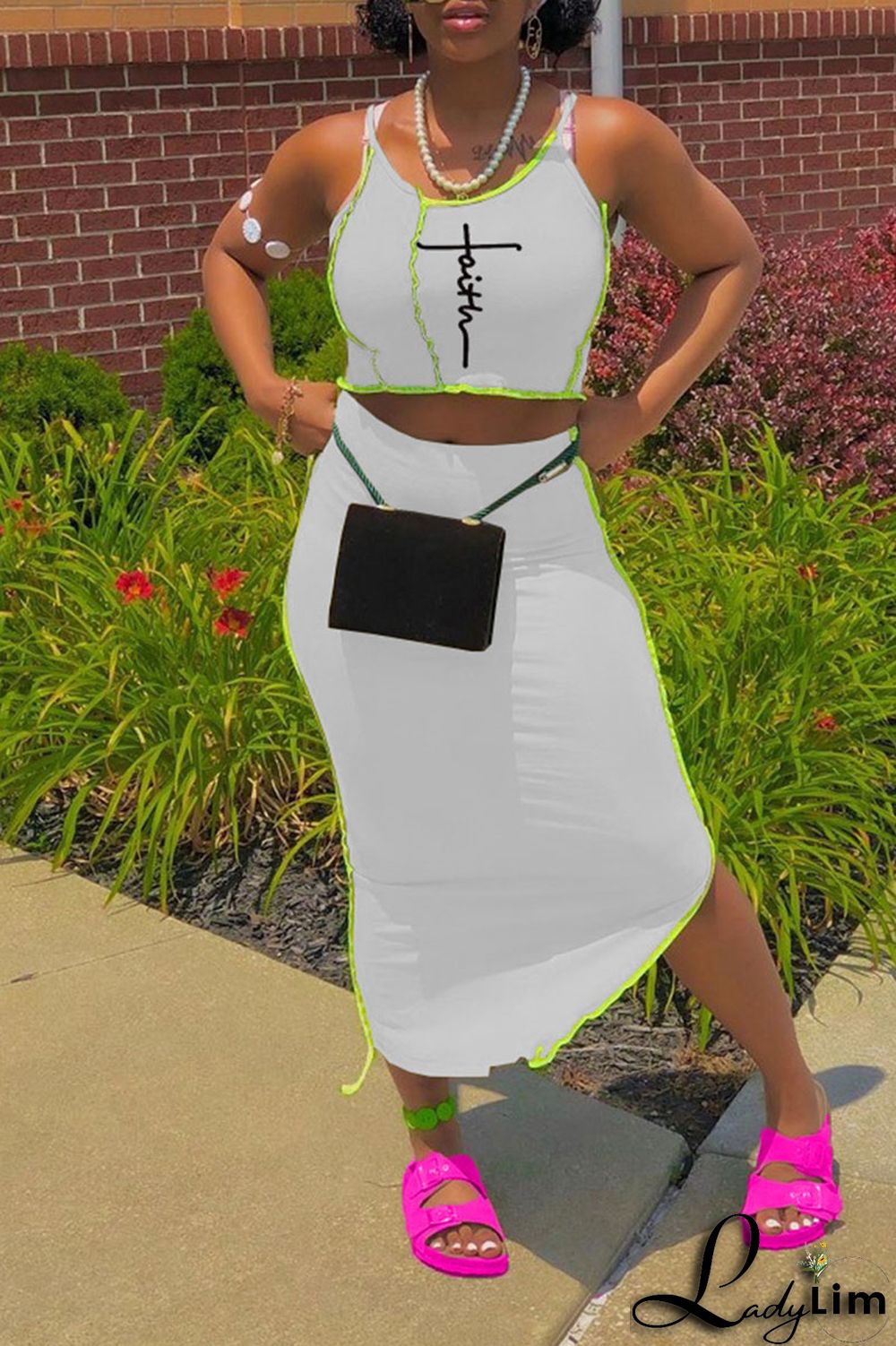 Burgundy Sexy Print Split Joint Asymmetrical Spaghetti Strap Sleeveless Two Pieces