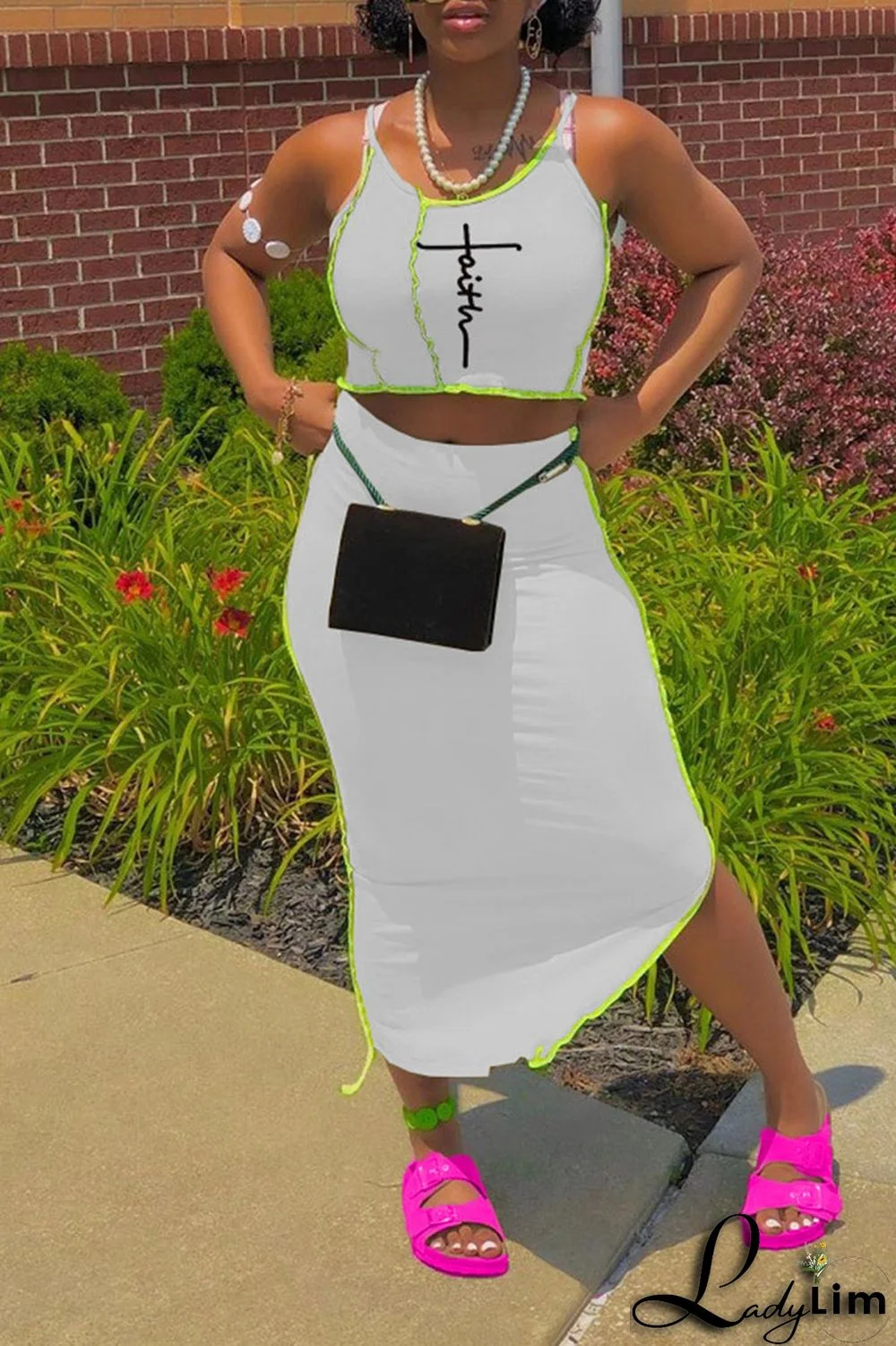 Burgundy Sexy Print Split Joint Asymmetrical Spaghetti Strap Sleeveless Two Pieces