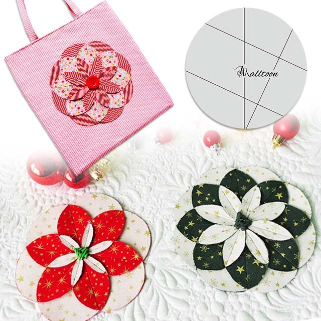 Beautiful DIY Fabric Folded Flower Placemat Template + with Tutorial