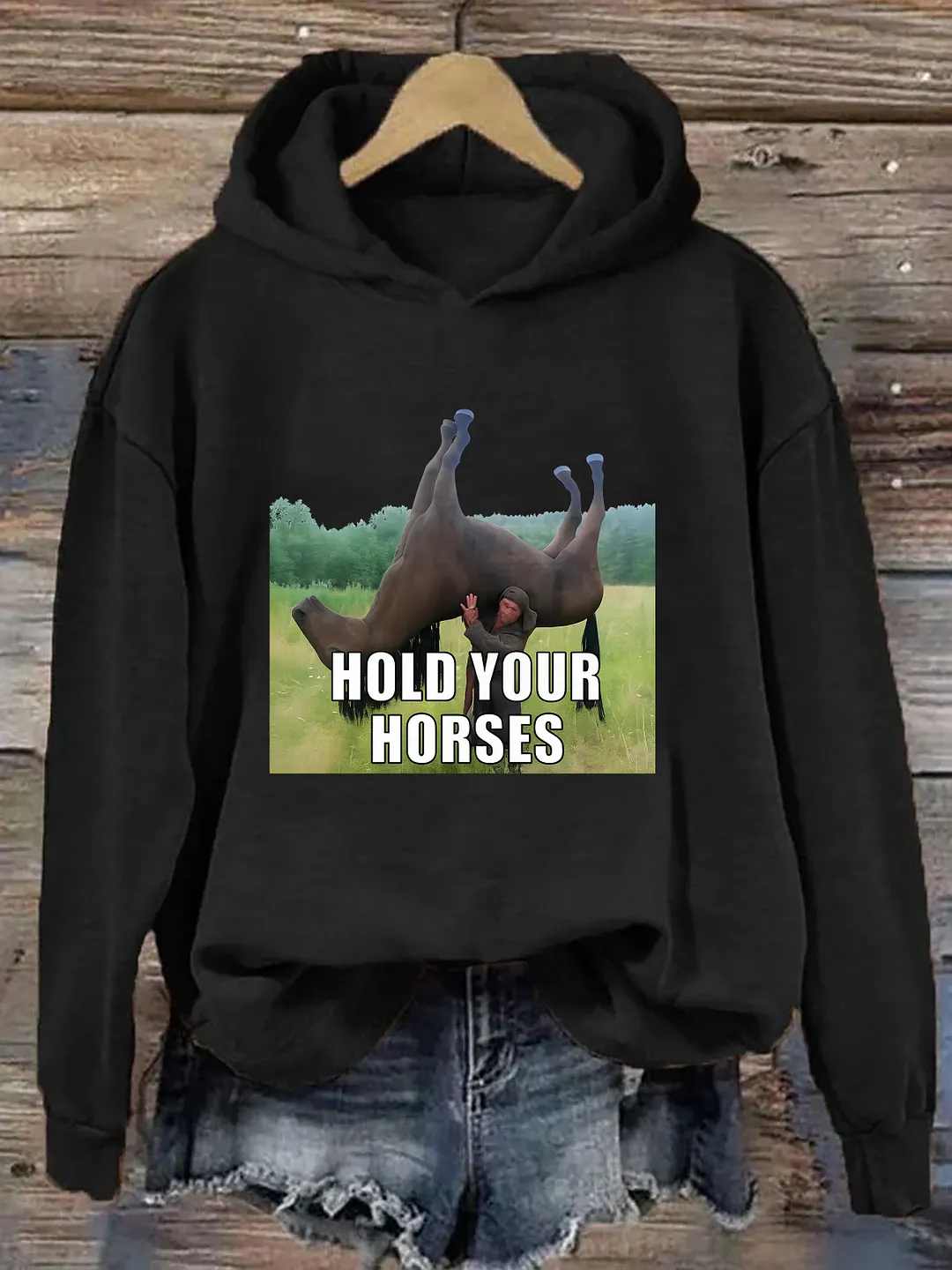 Hold Your Horses Funny Hoodie
