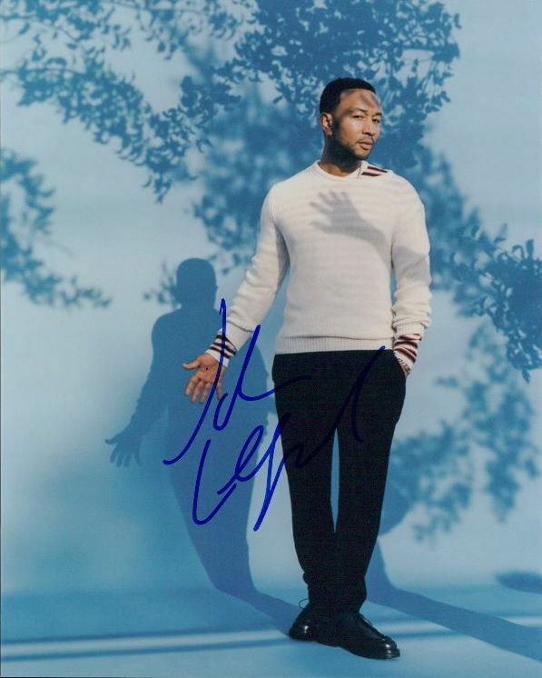 John Legend in-person signed 8x10 Photo Poster painting