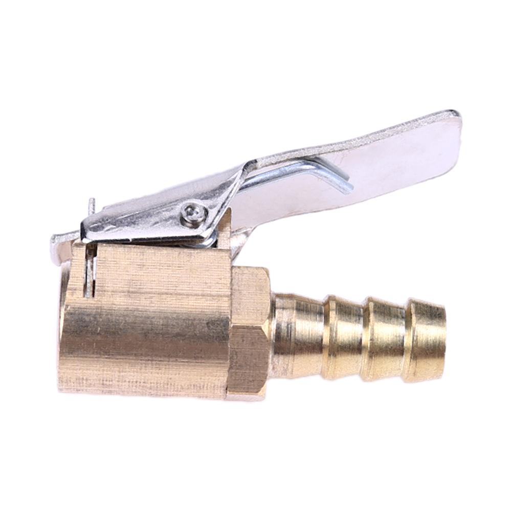 

8mm Car Truck Tire Inflator Air Valve Connector Clip-on Air Chuck (Gold), 501 Original