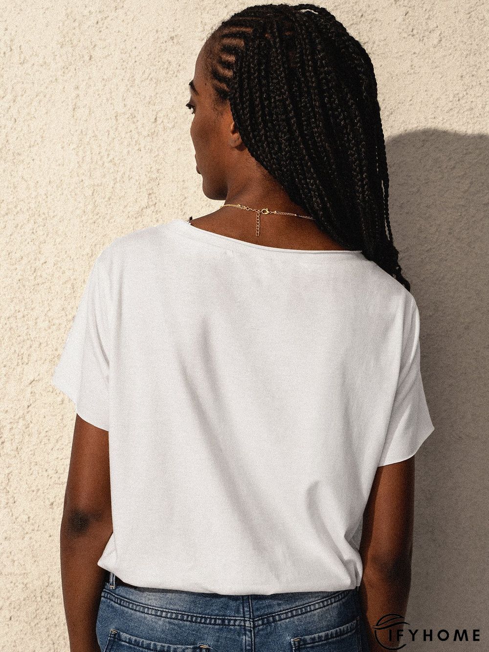 Casual loose summer short sleeve love print T-shirt | IFYHOME