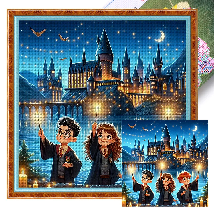 Harry Potter And Friends (30*30cm) 18CT Stamped Cross Stitch gbfke