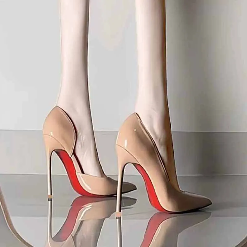 Breakj Breakj Heels On The Bed Of High-Heeled Shoes With Ultra-High Female Fine Heel 2025 New Autumn Black 10 Cm Sexy Pointed Single Shoes