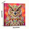DIY Pearl Painting Owl for Home Wall Decor with Frame(25x25cm)