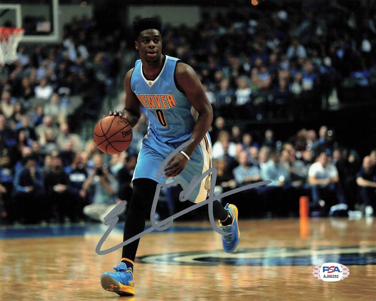 Emmanuel Mudiay signed 8x10 Photo Poster painting PSA/DNA Denver Nuggets Autographed Jazz