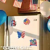 4pcs America 250th Anniversary DIY Diamond Painting Refrigerator Magnet Kit Diamond Art Refrigerator Magnet Rhinestones Refrigerator Magnetic Sticker for Adult Beginners DIY Home Office Decor