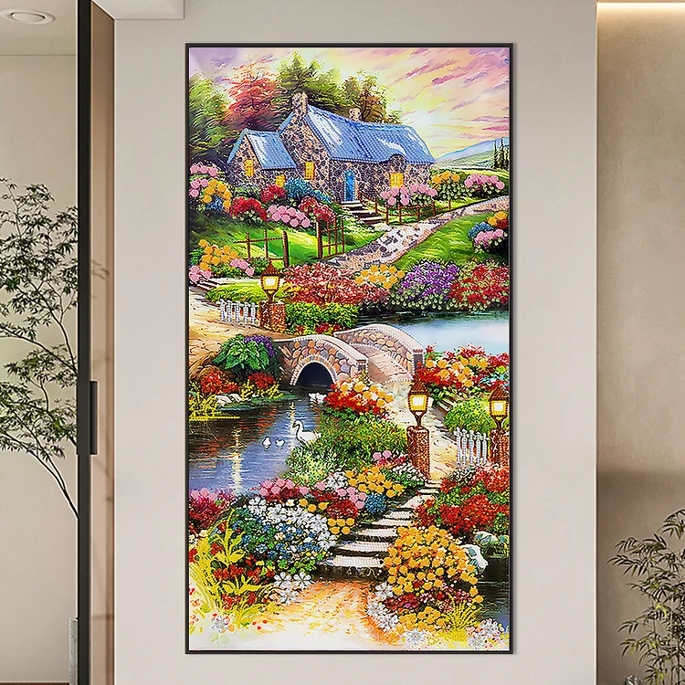 Diamond Painting - Special Shape - Countryside(45*85cm)