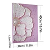 DIY Pearl Painting White Rose for Home Wall Decor with Frame(30x40cm)