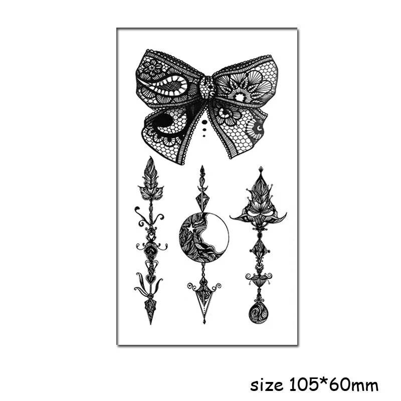 Temporary Tattoo Stickers Sexy Cross English Alphabet Line Fake Tatto Waterproof Tatoo Hand Leg Belly Small Size for Women Men