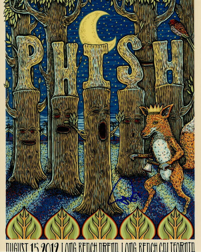 TREY ANASTASIO SIGNED AUTOGRAPH 8x10 PHISH TOUR POSTER Photo Poster painting - BILLY BREATHES