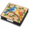 PU 5D Pearl Diamond Painting Kit Note Box DIY Diamond Art Notepad Box with 160 Sheets of Paper (Birds)
