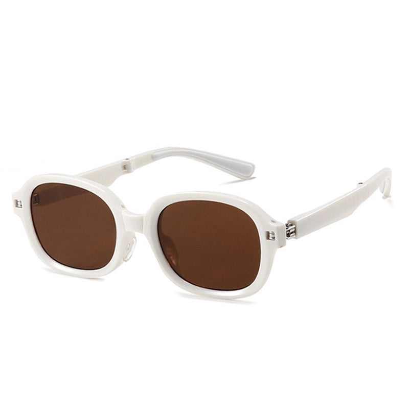 Elegant Basic Minimalist Pc Oval Frame Full Frame Men’s Sunglasses