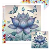 Lila Lotus 5d DIY Diamant-Kunst-Malkits f&uuml;r Wanddekoration im Homeoffice 40x40cm