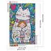 (40*60cm)DIY Full Round Drill Diamond Painting-Cat