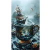 5D DIY Full Round Drill Diamond Painting Cup Kit Home Decor Art Craft 40x70cm
