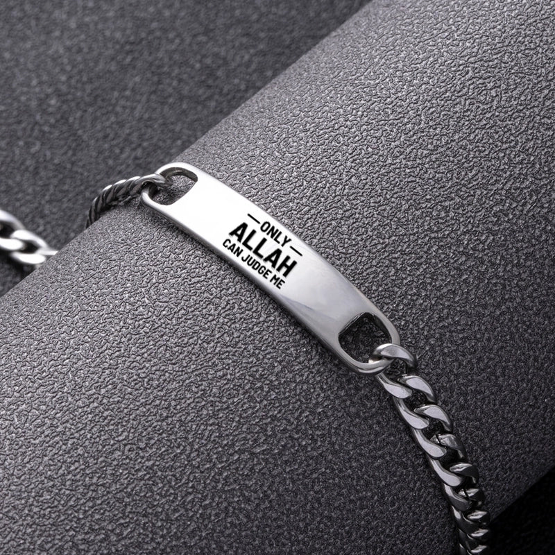 Muslim Allah Letter Stainless Steel Id Bracelet