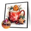 >SALE<5D DIY Full Round Drill Diamond Painting Christmas Mug Drinks Kit Decor 30x30cm