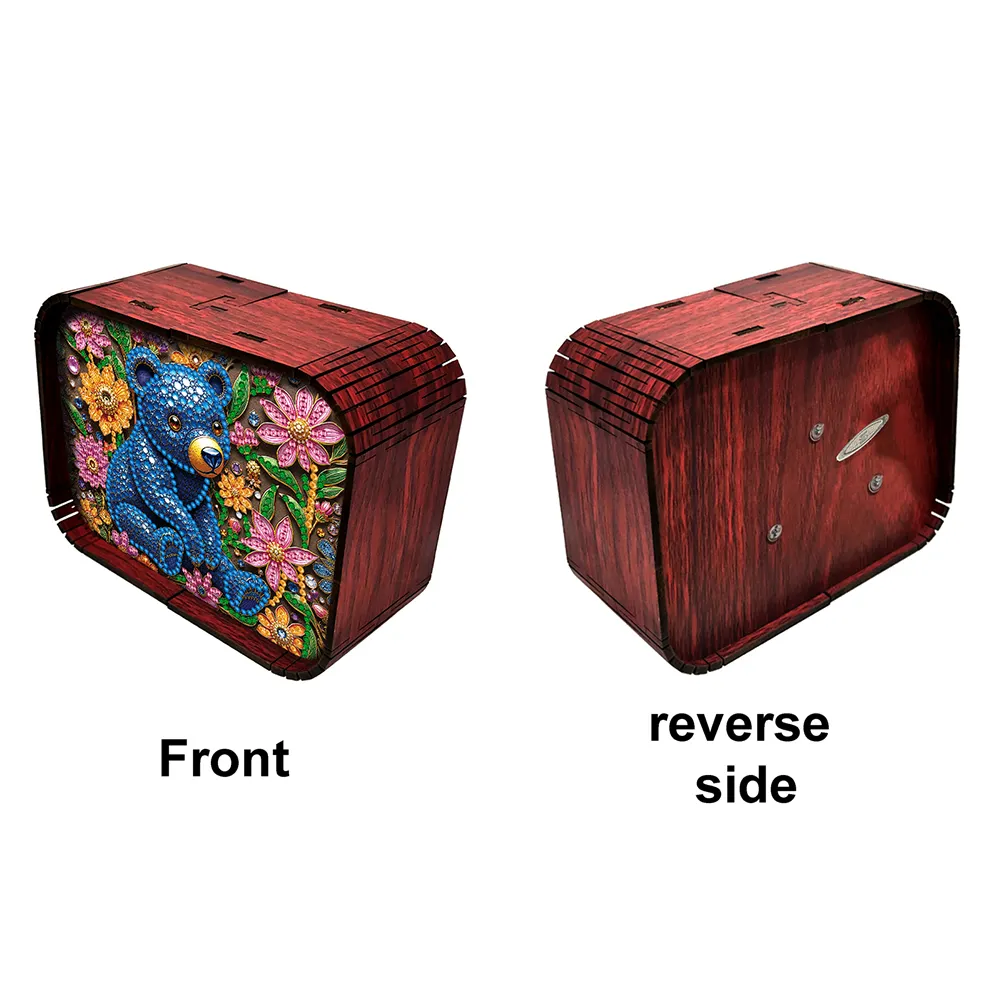 DIY Handcrafted Music Box Diamond Art Kits Music Home Bedroom Decor (Gem Bear)