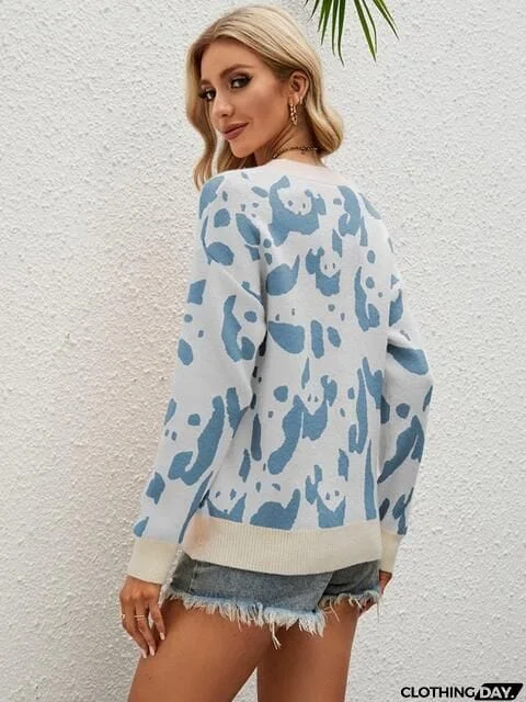 Round Neck Drop Shoulder Sweater