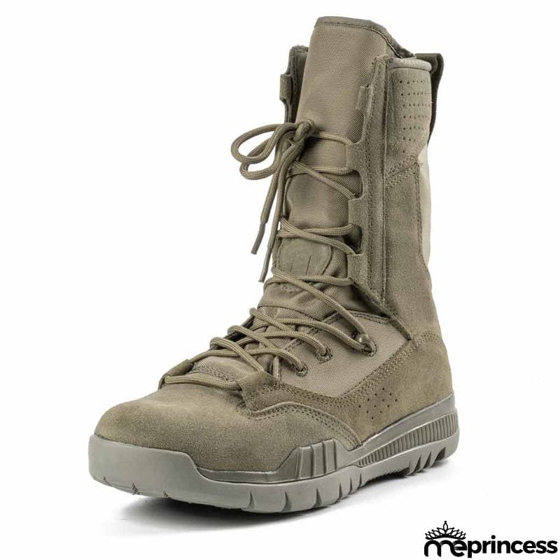 New Men's Casual Outdoor Army Boots Breathable Sage Green Non-Slip Boots