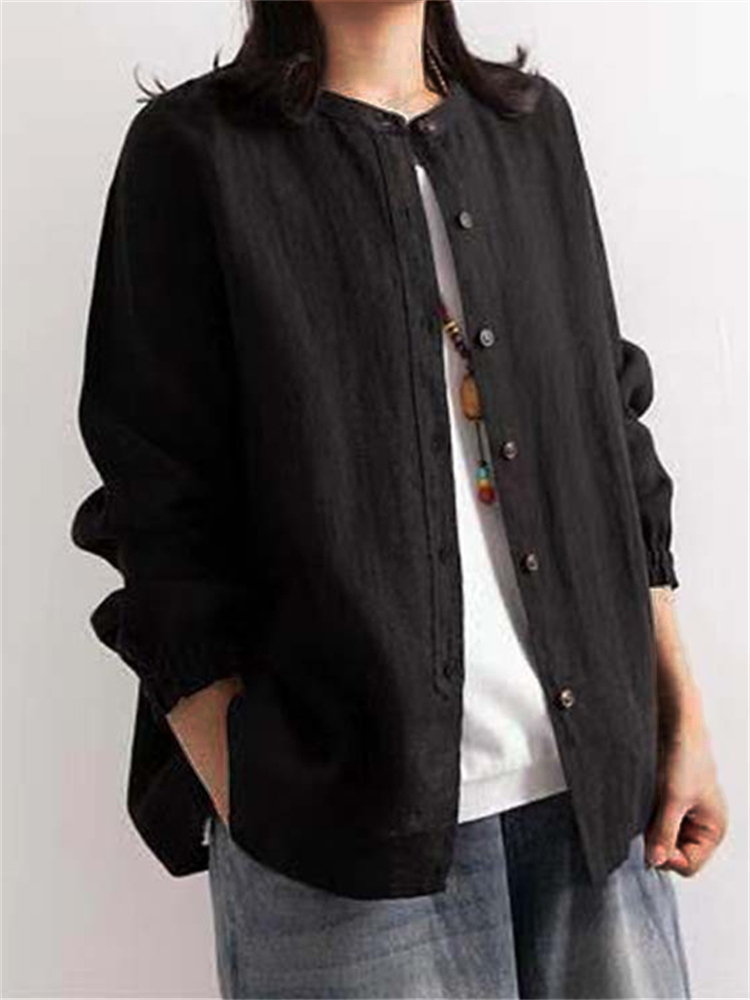 Ruffle Hem Solid Comfy Blouse wearshes