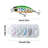 5pcs Mixed Colors Minnow Fishing Lures Artificial Hard Bait Wobbler Fishing Bait
