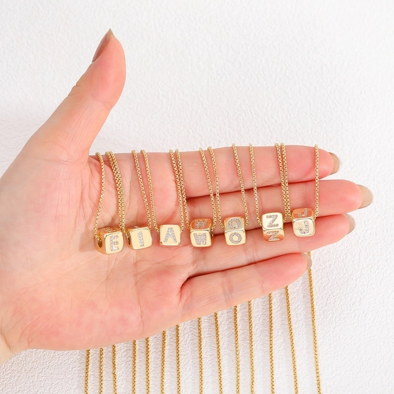 1 Piece Copper Letter Jewelry Accessories Pendant