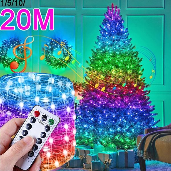 20M Led Christmas Tree Decoration Lights Fashion String Lights Customized Remote Control String Lights For Home Decor Christmas Light 1M/5M/10M/20M - Shop Trendy Women's Fashion | TeeYours