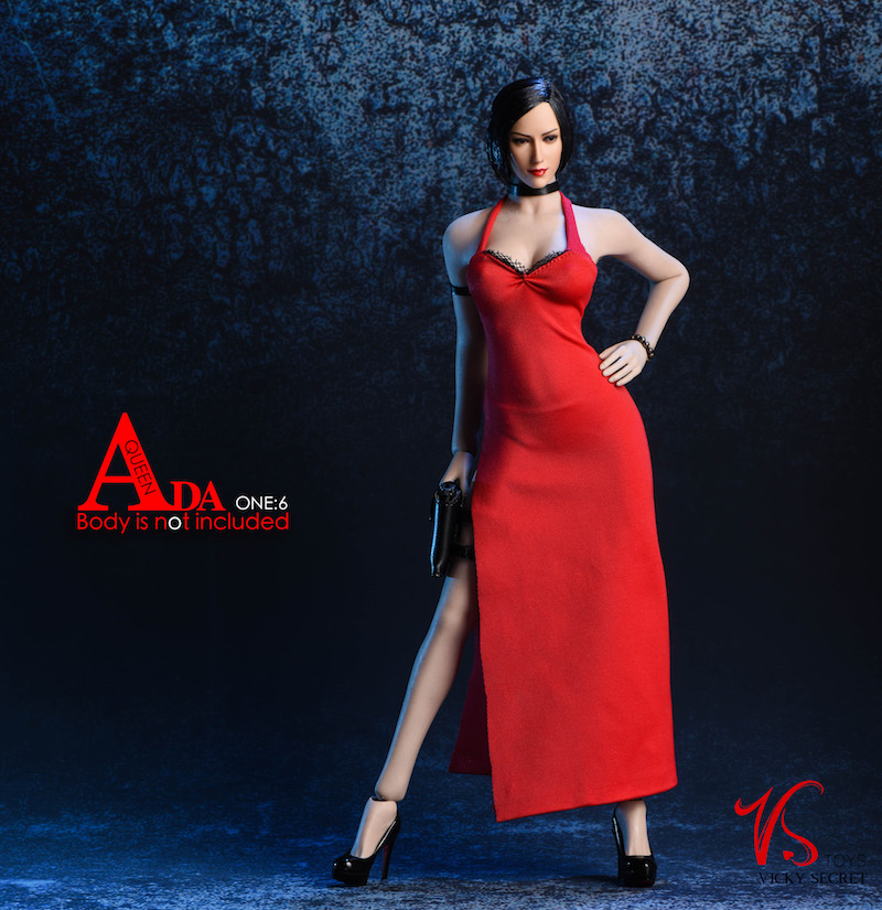 Vstoys 18XG14 Ada Wong's Sexy Black / Red Evening Dress Cheongsam Costume for 12inch Collectible Action Figure DIY-aliexpress