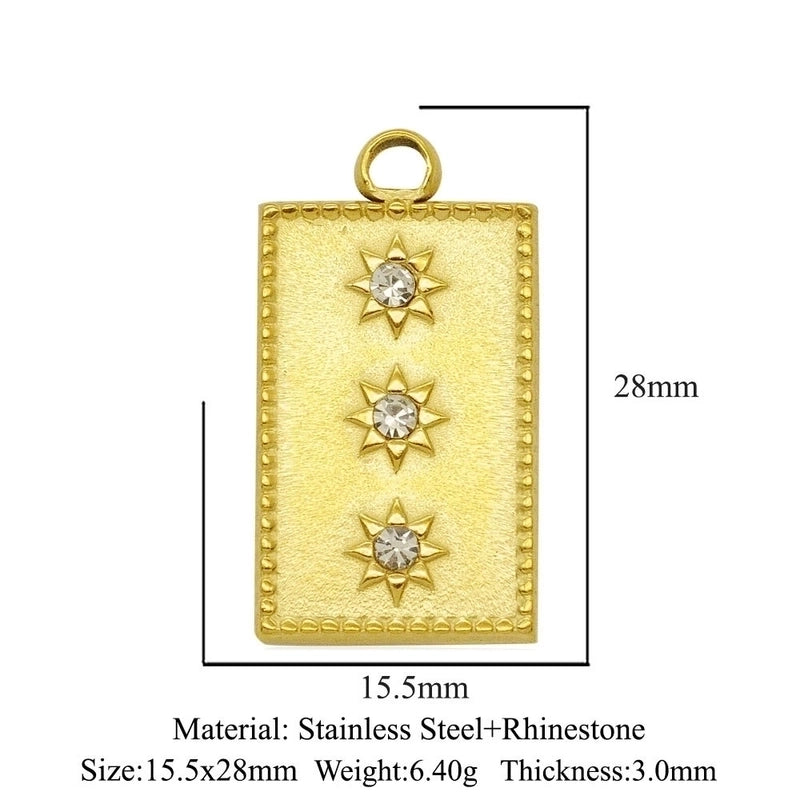 Minimalist Star Eye Stainless Steel Plating Inlay Zircon Jewelry Accessories