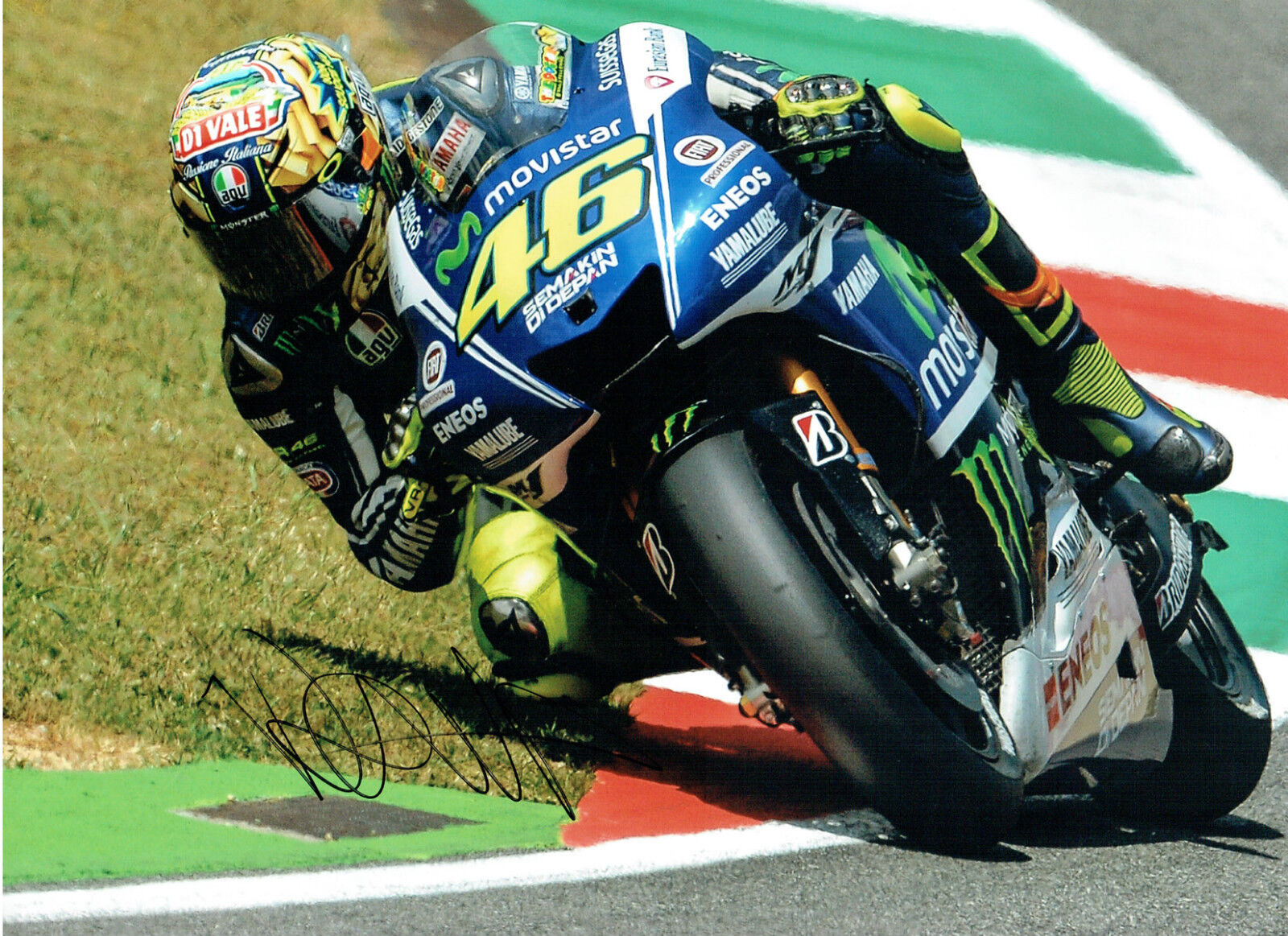 VALENTINO ROSSI Autograph SIGNED Large 16x12 Yamaha Photo Poster painting AFTAL COA The Doctor