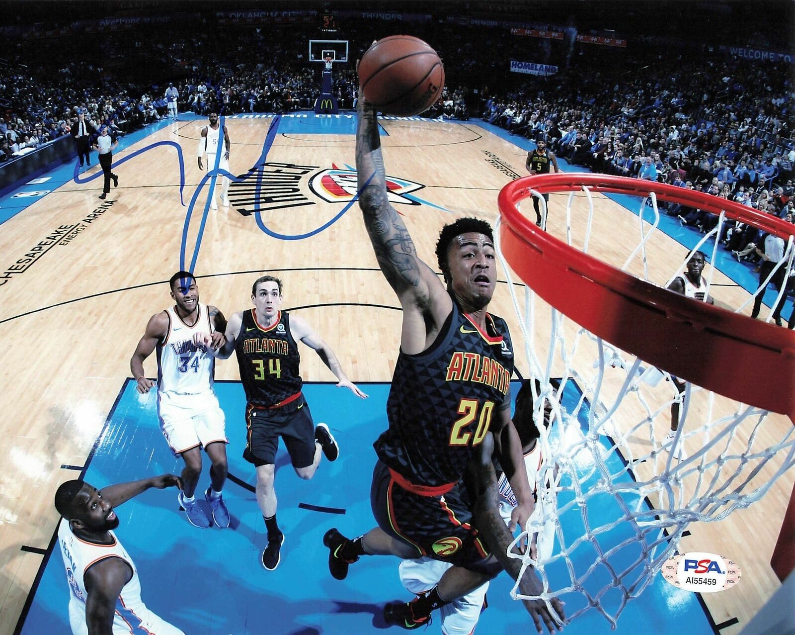 JOHN COLLINS signed 8x10 Photo Poster painting PSA/DNA Atlanta Hawks Autographed