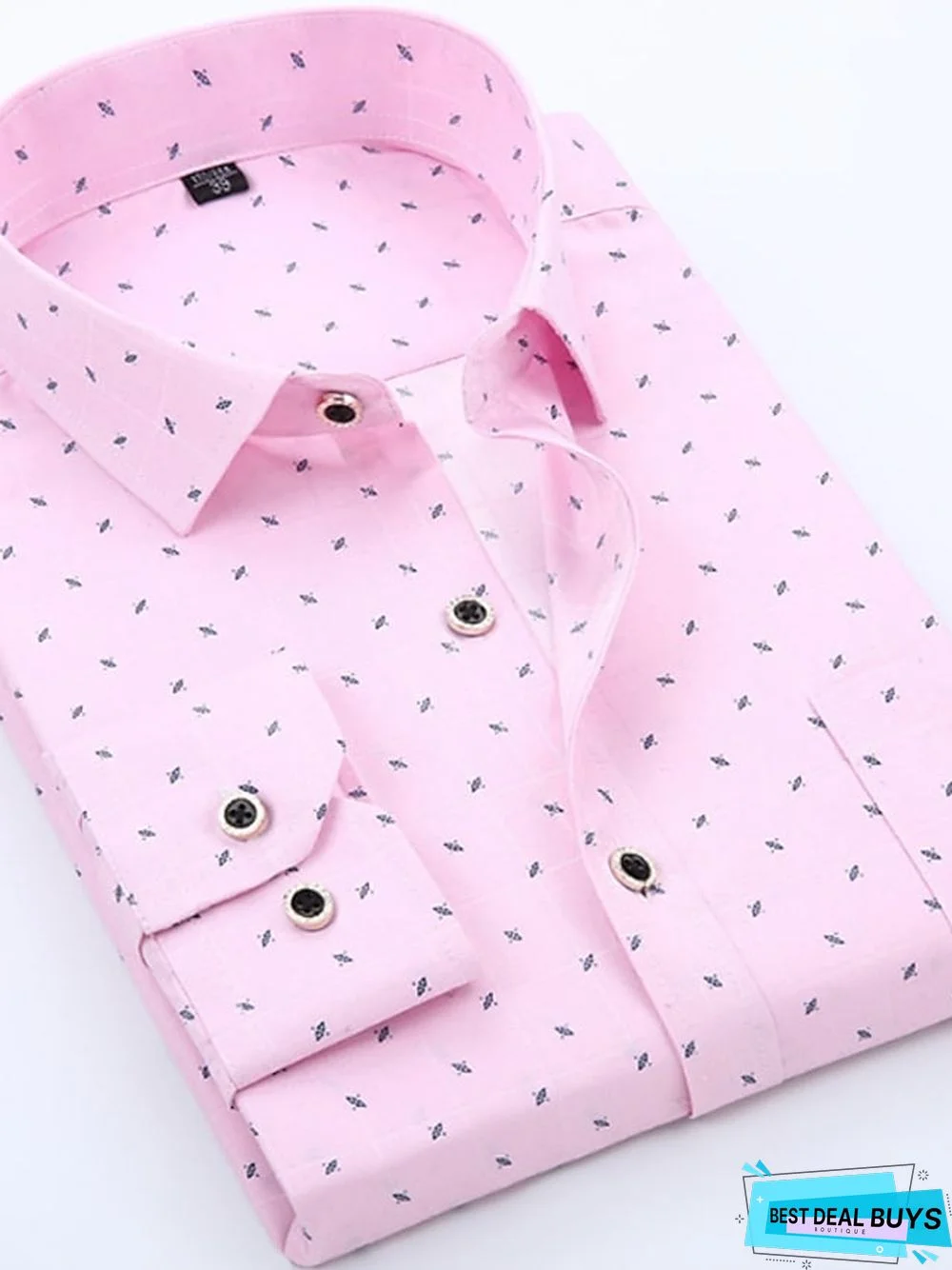 Men's Shirt Button Up Shirt Collared Shirt Long Sleeve White Pink Blue Graphic Prints Wedding Party Clothing Apparel
