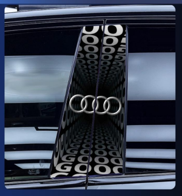 Car Center Column Car Logo Sticker Personality Creative B Column Protective Film