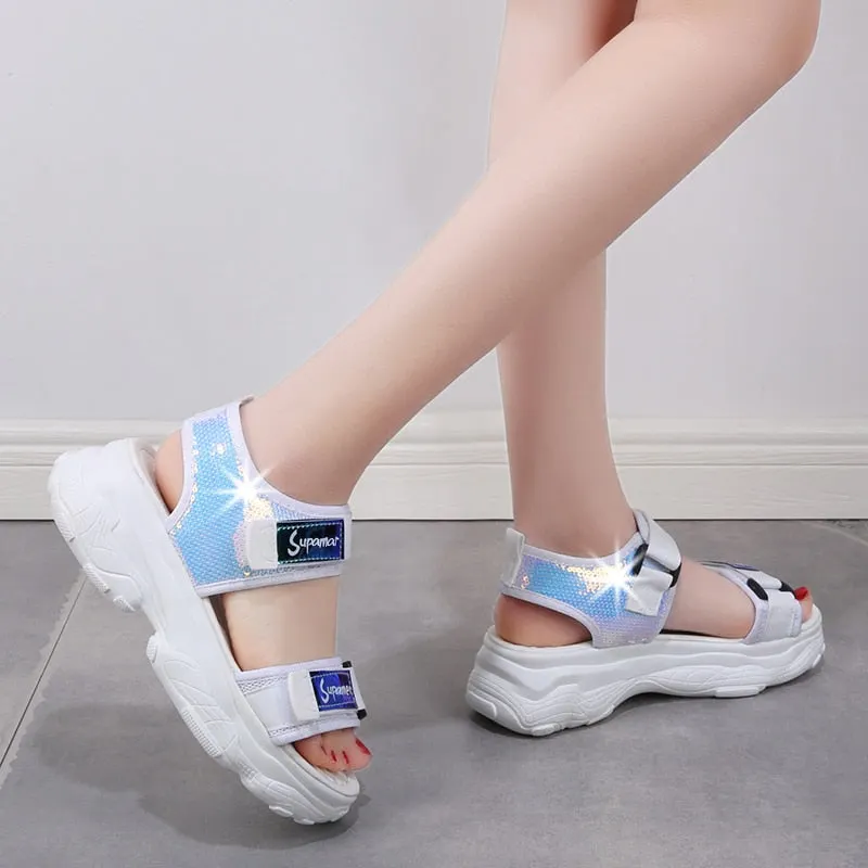 2020New Summer Sexy Open-toed Sport Sandals Woman Hollow Out Outdoor Sandals Women Beach Cool Platform Shoes Sandalias Femenina