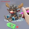 DIY Diamond Painting Double Sided Ornaments Kit for All Ages (Deer Horn Calf)