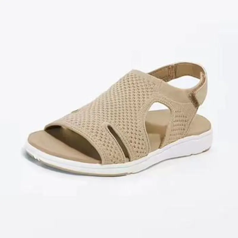 Women Sandals Breathable Mesh Summer Shoes For Women 2021 Flat Shoes Ladies Sandals Soft Orthopedic Women Shoes Chaussure Femme