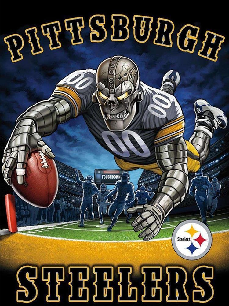 Nfl Diamond Painting Diy Round Full Drill Pittsburgh Steelers