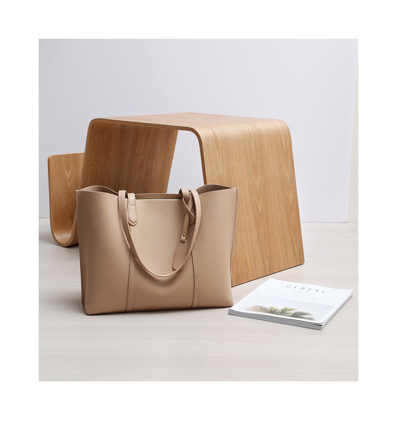 Merumote's Genuine Leather Portable Shoulder Tote Bag Niche Commuter Bag-MERUMOTE