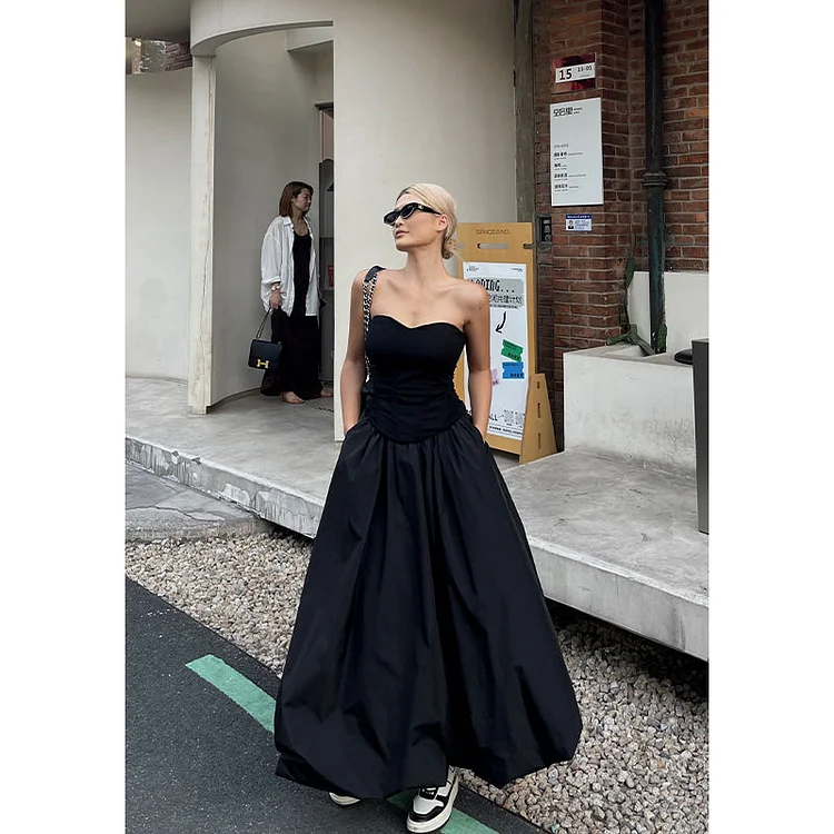 High Elastic Waist Casual Loose Temperament A- Line Skirt