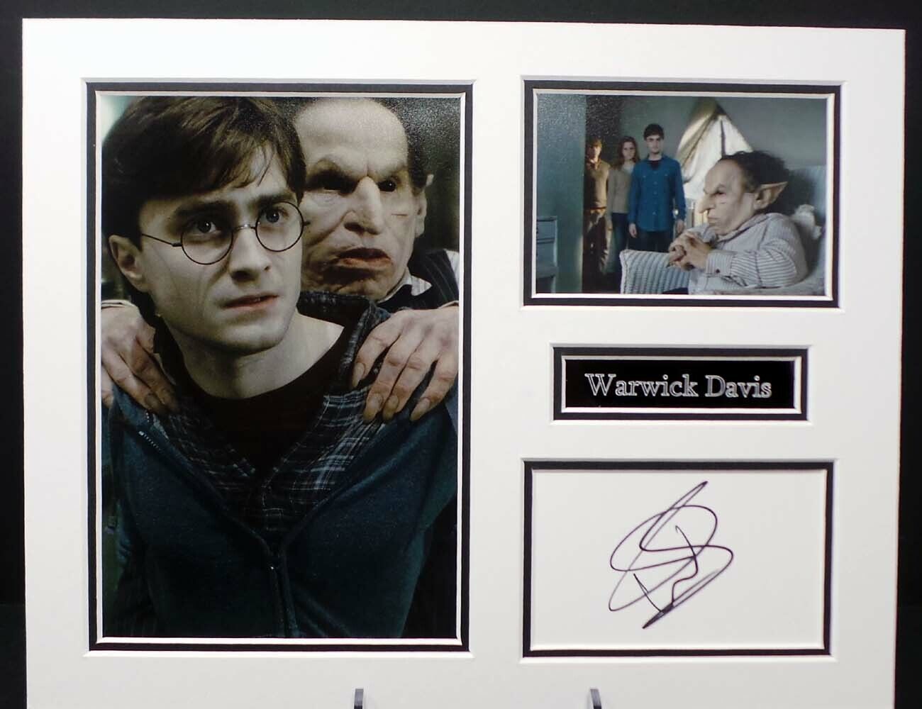 Warwick DAVIS Signed & Mounted Harry Potter GRIPHOOK Photo Poster painting Display AFTAL RD COA