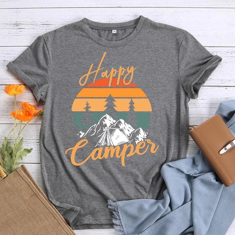 AL™  Happy camper T-Shirt-010738-Annaletters