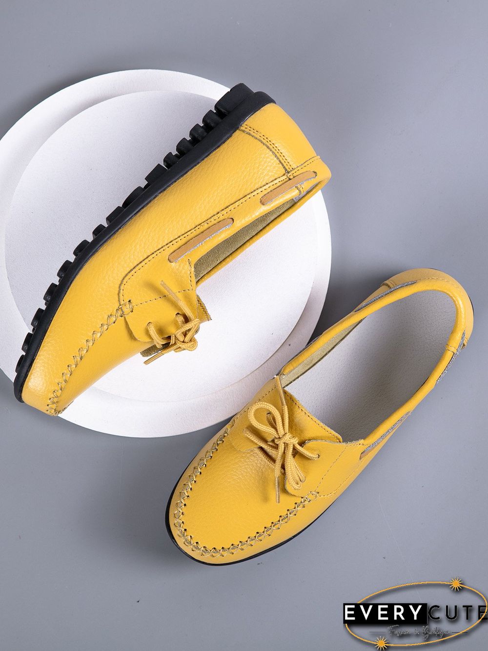 Retro Casual Simple Lace-up Flat Shoes