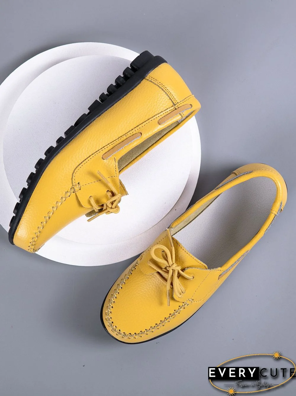 Retro Casual Simple Lace-up Flat Shoes